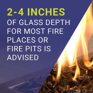 Bronze Reflective Fire Glass - 1/2" - 10 lbs. - modofire🔥