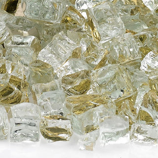 Gold Reflective Fire Glass - 1/2" - 10 lbs. - modofire🔥