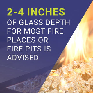 Gold Reflective Fire Glass - 1/2" - 10 lbs. - modofire🔥
