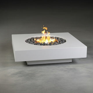 Midway Square Fire Table - Round Insert - Concrete (GFRC) - Modofire