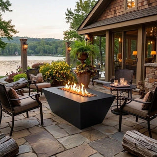 Prism Rectangle Fire Pit • Hidden Tank • LP - Modofire