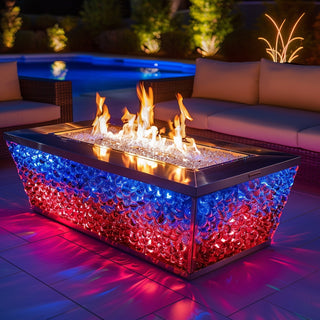 Prism Clear Rectangle Fire Pit