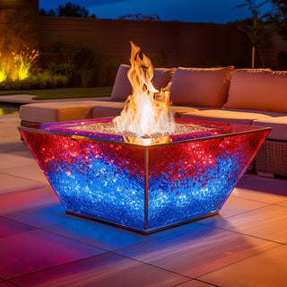 Prism Clear Square Fire Pit