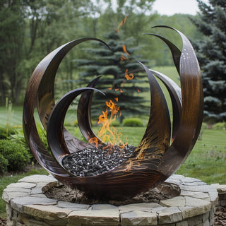 Sphere Curl Fire Sculpture