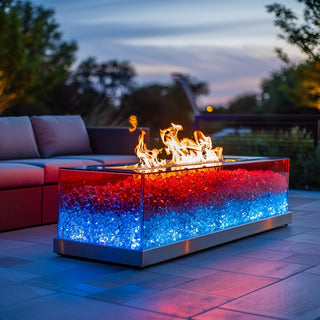 CrystalClear Rectangle Fire Pit