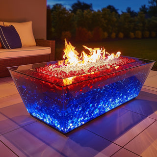 Prism Clear Rectangle Fire Pit