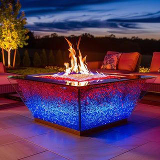 Prism Clear Square Fire Pit