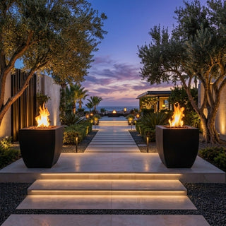Prism Curve Tall Fire Pit