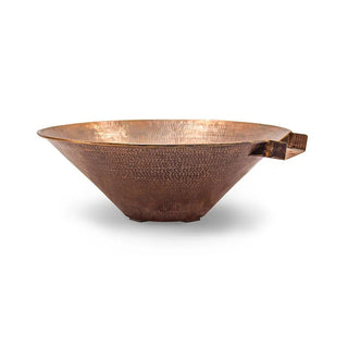 pebbletec-round-cone-water-bowl-hammered-copper