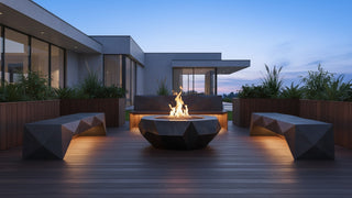Facet Flame Fire Pit Table