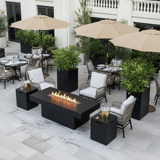 Lineo Bold Fire Pit Dining Table