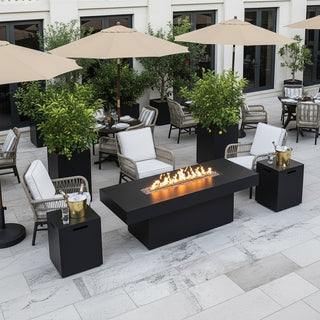 Lineo Bold Fire Pit Dining Table