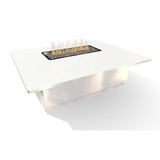 Lineo Fire Coffee Table - Offset - Aluminum