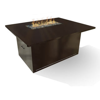 Lineo Fire Dining Table - Offset - Aluminum