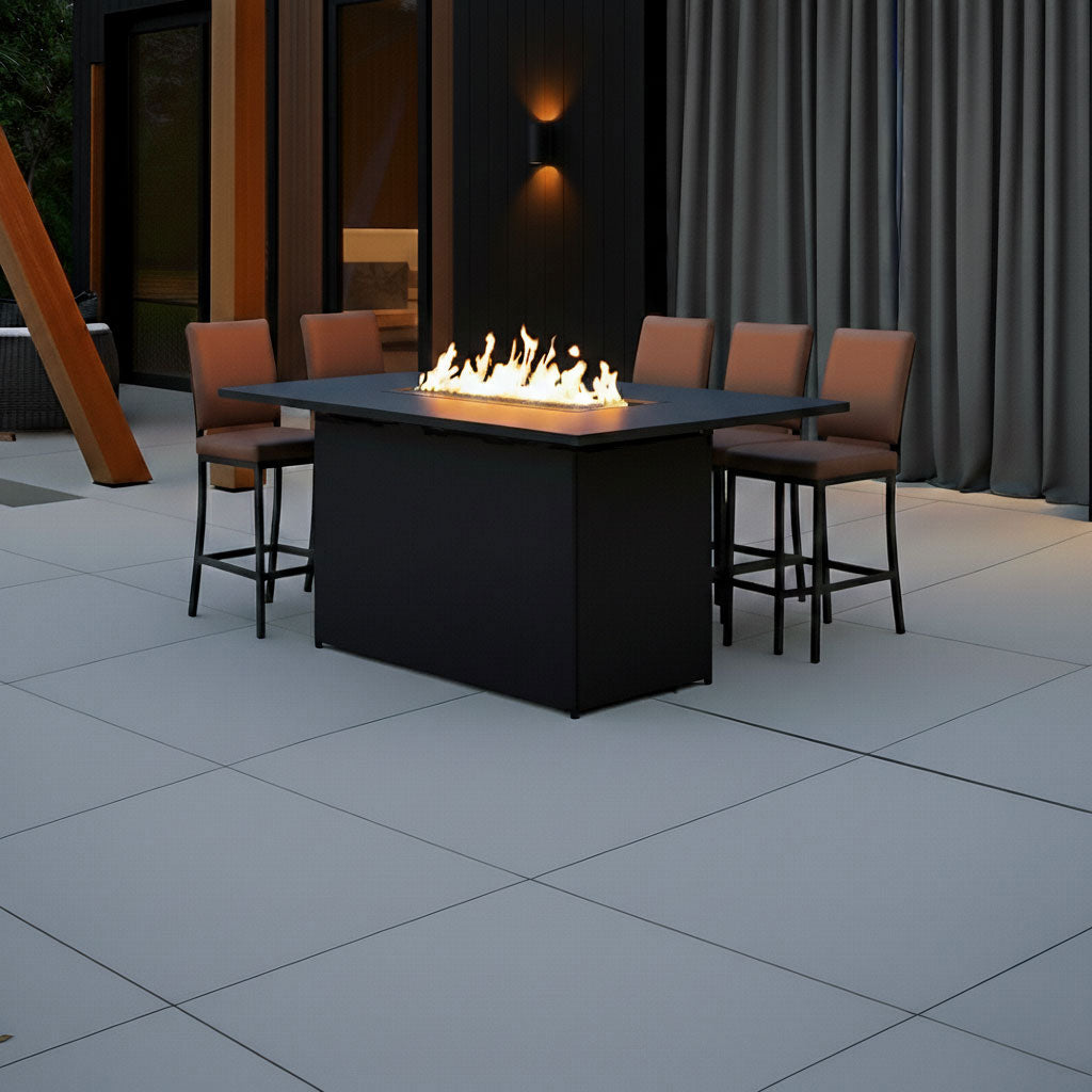 Lineo Fire Pit Bar Table | Custom Aluminum by Modofire