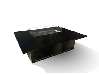 Lineo Fire Coffee Table - Offset - Aluminum
