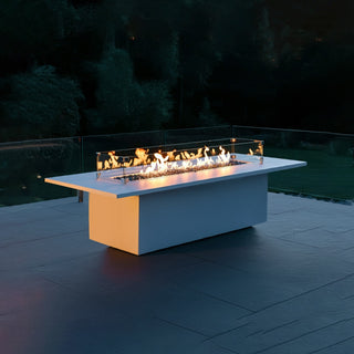 Lineo Top Fire Pit Coffee Table - Aluminum