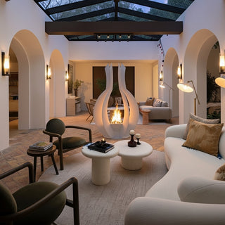 Lotus Ember Metal Fire Sculpture