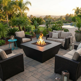 Slope Square Fire Pit • Hidden Tank