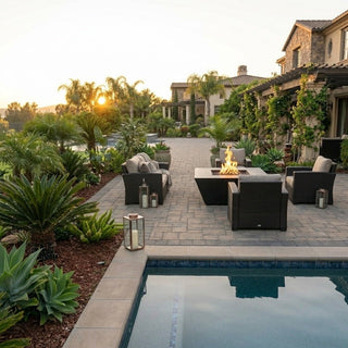 Slope Square Fire Pit • Hidden Tank