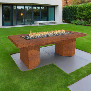 Alameda Rectangle Fire Table - Corten Steel - Modofire