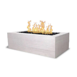 Aspen Block Rectangle Fire Table - Wood Grain Concrete (GFRC) - Modofire