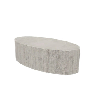 Aspen Concrete Oval Coffee Table - Wood Grain Sides - Modofire