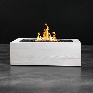Aspen Rectangle Fire Table - Wood Grain Concrete (GFRC) - Modofire