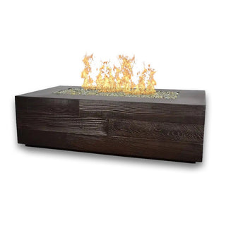 Aspen Rectangle Fire Table - Wood Grain Concrete (GFRC) - Modofire