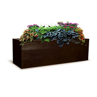 Aspen Rectangle Low Planter / Water Box - Wood Grain Concrete (GFRC) - Modofire