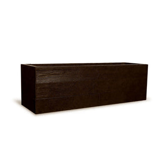 Aspen Rectangle Low Planter / Water Box - Wood Grain Concrete (GFRC) - Modofire