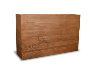 Aspen Rectangle Planter / Water Box - Wood Grain Concrete (GFRC) - Modofire