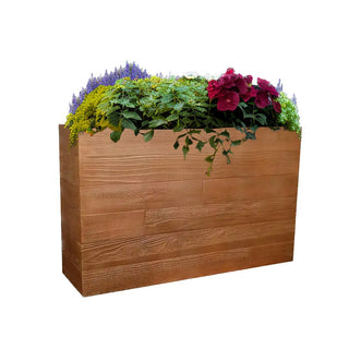 Aspen Rectangle Planter / Water Box - Wood Grain Concrete (GFRC) - Modofire