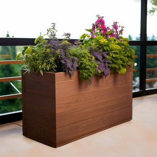 Aspen Rectangle Planter / Water Box - Wood Grain Concrete (GFRC) - Modofire