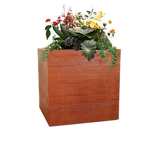 Aspen Square Planter / Water Box - Wood Grain Concrete (GFRC) - Modofire