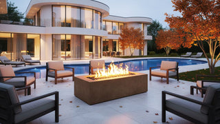 Aura Rectangle Fire Table - Concrete (GFRC) - Modofire
