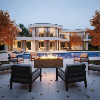 Aura Rectangle Fire Table - Concrete (GFRC) - Modofire