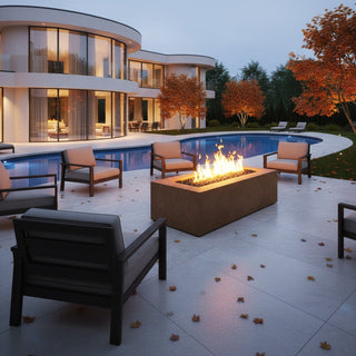 Aura Rectangle Fire Table - Concrete (GFRC) - Modofire