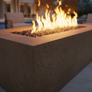 Aura Rectangle Fire Table - Concrete (GFRC) - Modofire
