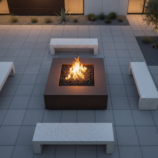 Aura Square Fire Table - Concrete (GFRC) - Modofire