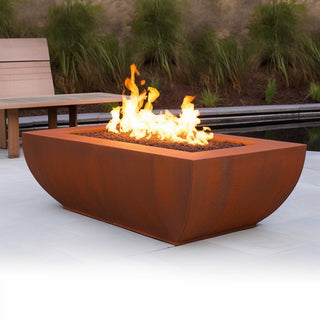 Avalon Linear Rectangle Fire Table - Corten Steel - Modofire