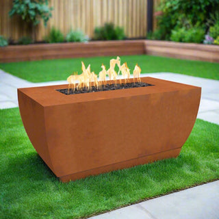 Avalon Linear Rectangle Fire Table - Corten Steel - Modofire