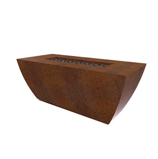 Avalon Linear Rectangle Fire Table - Corten Steel - Modofire