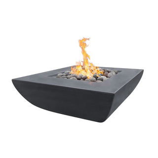 Avalon Wide Ledge Square Fire Table - Concrete (GFRC) - Modofire