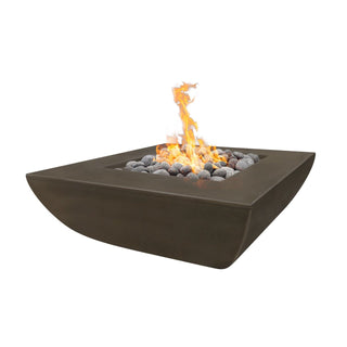 Avalon Wide Ledge Square Fire Table - Concrete (GFRC) - Modofire