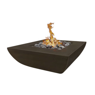 Avalon Wide Ledge Square Fire Table - Concrete (GFRC) - Modofire