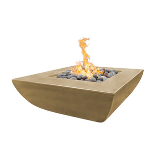 Avalon Wide Ledge Square Fire Table - Concrete (GFRC) - Modofire