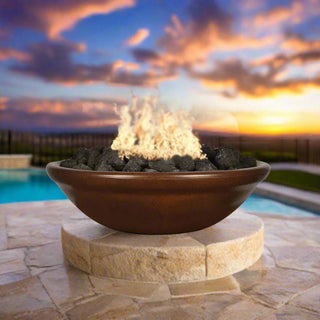 Banded Rim Round Fire Bowl - Concrete (GFRC) - Modofire