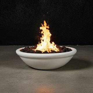 Banded Rim Round Fire Bowl - Concrete (GFRC) - Modofire