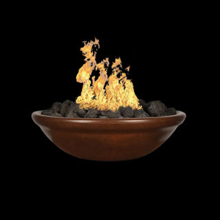 Banded Rim Round Fire Bowl - Concrete (GFRC) - Modofire